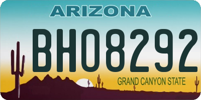 AZ license plate BHO8292