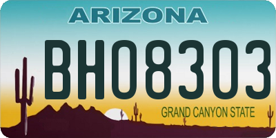 AZ license plate BHO8303