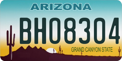 AZ license plate BHO8304