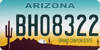 AZ license plate BHO8322