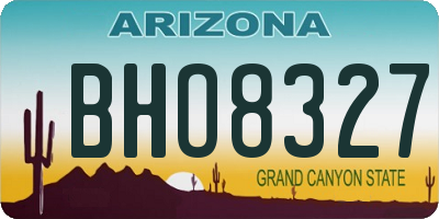 AZ license plate BHO8327