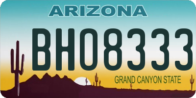 AZ license plate BHO8333