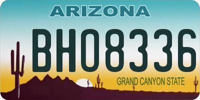 AZ license plate BHO8336