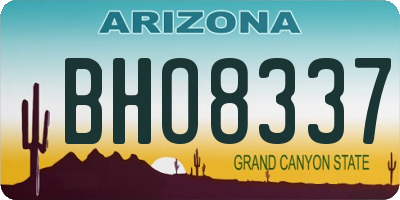 AZ license plate BHO8337