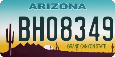 AZ license plate BHO8349