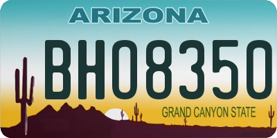 AZ license plate BHO8350