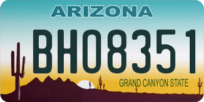 AZ license plate BHO8351