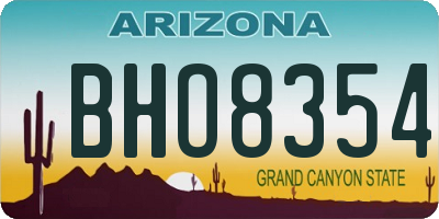 AZ license plate BHO8354