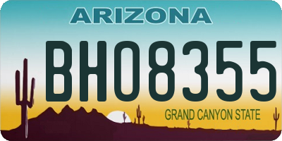 AZ license plate BHO8355