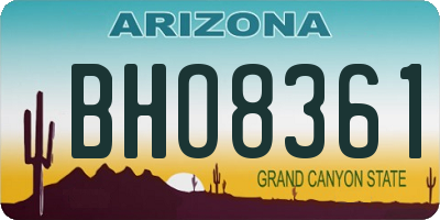 AZ license plate BHO8361