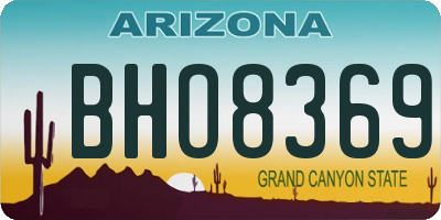 AZ license plate BHO8369