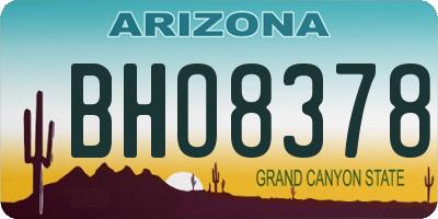 AZ license plate BHO8378