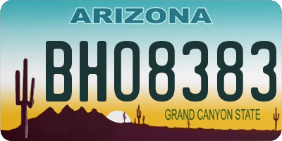AZ license plate BHO8383