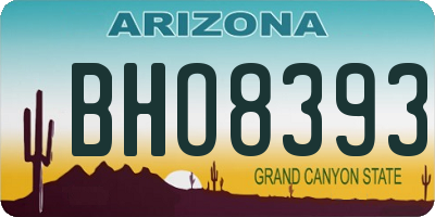 AZ license plate BHO8393
