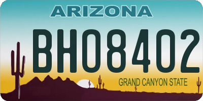 AZ license plate BHO8402