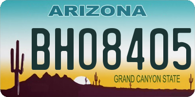 AZ license plate BHO8405