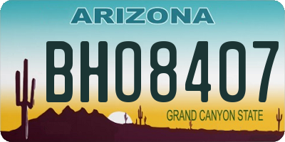 AZ license plate BHO8407