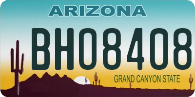 AZ license plate BHO8408