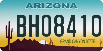 AZ license plate BHO8410