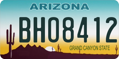 AZ license plate BHO8412