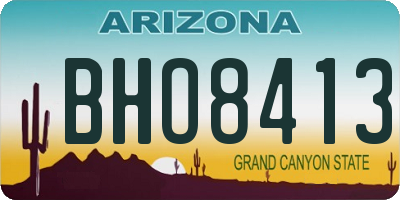 AZ license plate BHO8413