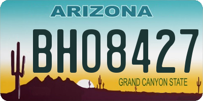 AZ license plate BHO8427