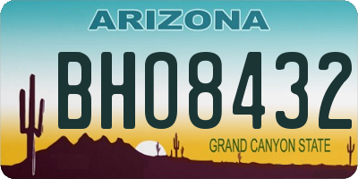 AZ license plate BHO8432