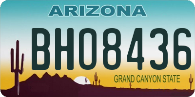 AZ license plate BHO8436
