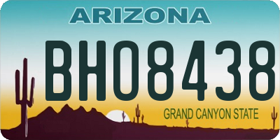 AZ license plate BHO8438