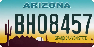 AZ license plate BHO8457