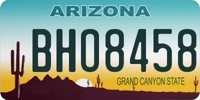 AZ license plate BHO8458