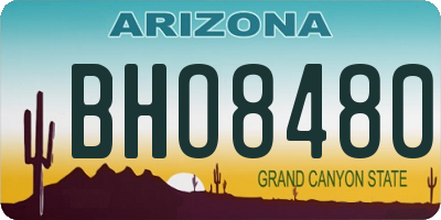 AZ license plate BHO8480