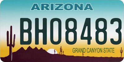 AZ license plate BHO8483