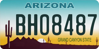 AZ license plate BHO8487