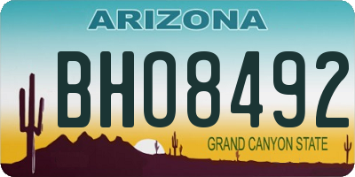 AZ license plate BHO8492