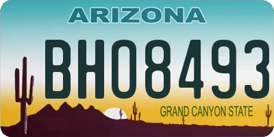 AZ license plate BHO8493