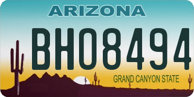 AZ license plate BHO8494