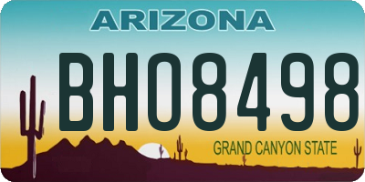 AZ license plate BHO8498