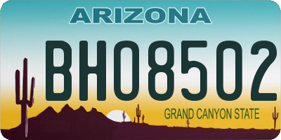 AZ license plate BHO8502