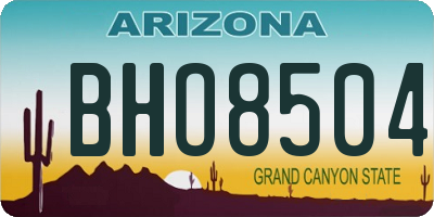 AZ license plate BHO8504