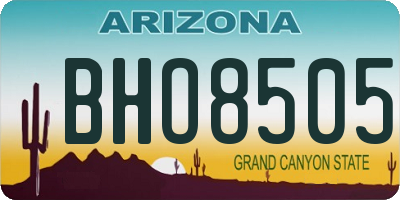 AZ license plate BHO8505