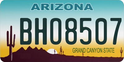 AZ license plate BHO8507