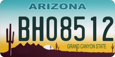 AZ license plate BHO8512