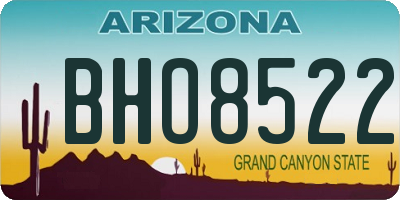 AZ license plate BHO8522