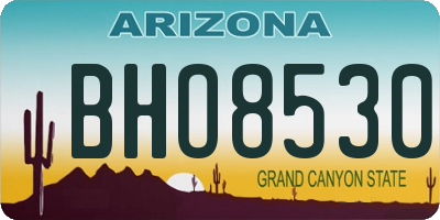 AZ license plate BHO8530
