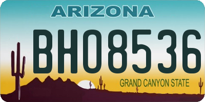AZ license plate BHO8536