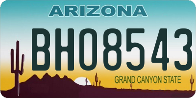 AZ license plate BHO8543