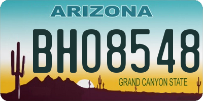 AZ license plate BHO8548
