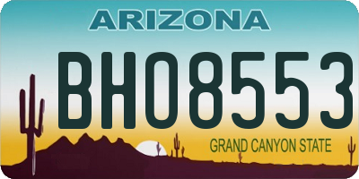 AZ license plate BHO8553