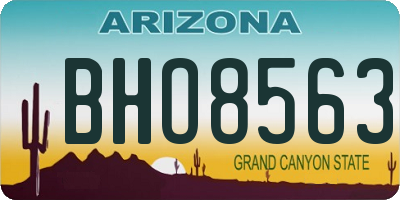 AZ license plate BHO8563